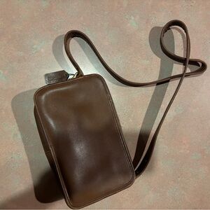 Vintage Coach Brown Leather Crossbody Bag